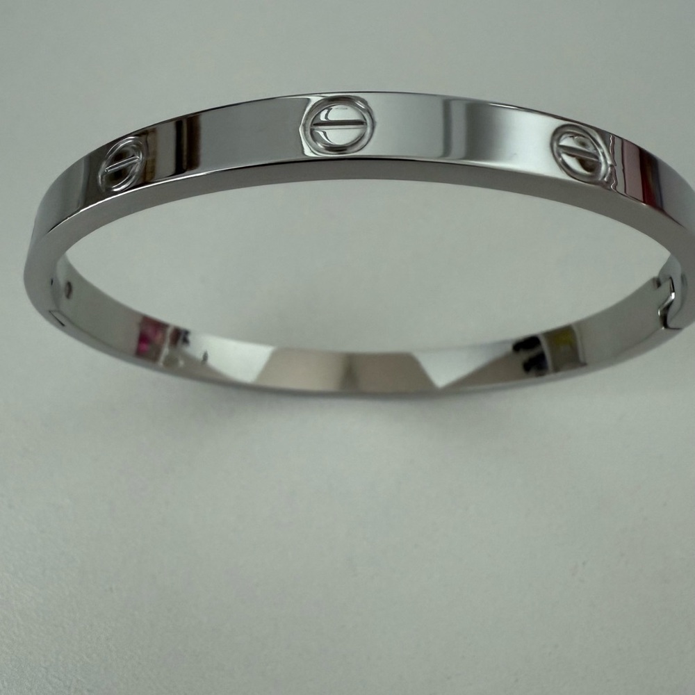 Designer Inspired Silver Bangle Bracelet